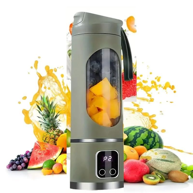 Image of Devan PortableBlender Electric Juicers Fruit Mixers USB Rechargeable Smoothie Mini Blender Personal Juicer 10 Blades 3 Gears With 1300 Mah Rechargeable Battery-Smoothie Blender (GREY)