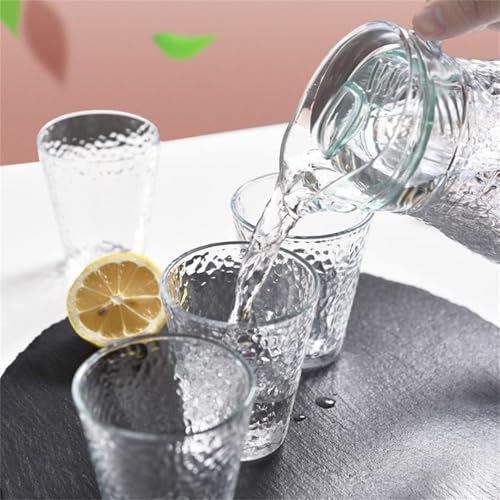 Image of Premium Water and Juice Glasses Set of 6 250ML and 1.2 Liter Water Jug 1 piece,Transparent Glass and Jug Set for Dining Table,Party,Gift Set,All pourpse use Set of 1 (7 piece) (MT-4)
