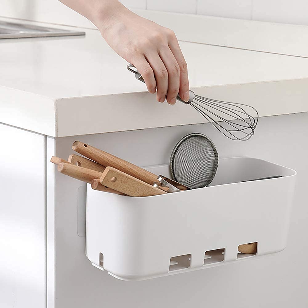 MGKolbe® Juego de 6 estantes de ducha adhesivos resistentes si se fija sin taladrar papelera, organizador, ahorra espacio, para guardar esponja, champú, botes de jabón