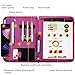 ProCase Portfolio Business Padfolio Folder with Zipper, Conference Meeting Executive File Legal Document Organizer with Pockets Letter Size A4 Writing Pad Notepad Padfolio -Magenta