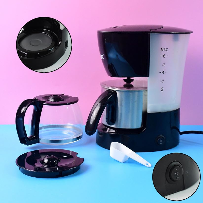Image of Automatic Drip Coffee Maker 800W with 1200ML Capacity, Electric Coffee Brewing Machine for Home and Office Use