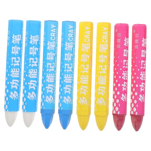 Mikinona 8pcs Tire Marking Set Universal Wheel Paint Pen for Car Tires Bike Motorcycle Truck White Yellow Red Colors