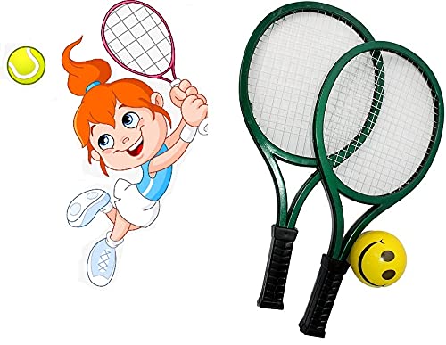 AASA Table Tennis Rackets Foam Ball Sports Game Tennis Set Toys for Kids (Multicolor)