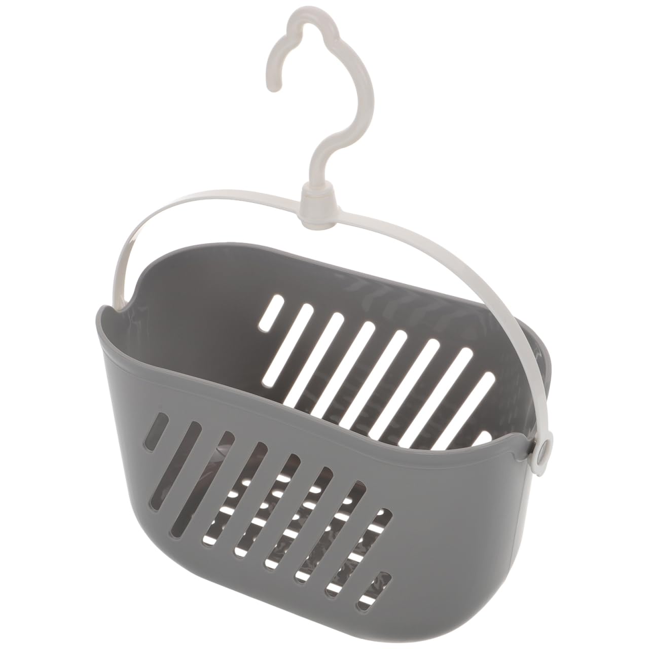 Baluue Plastic Shower Caddy Hanging Basket with Hook for Bathroom Wall Mount Organizer Space-Saving Shower Basket for Toiletries