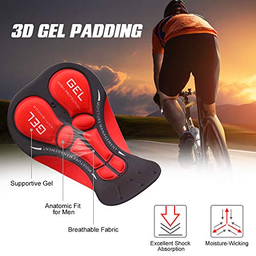 Calção, Andoer Calções de ciclismo masculino Calções de bicicleta com almofada de almofada Calções c