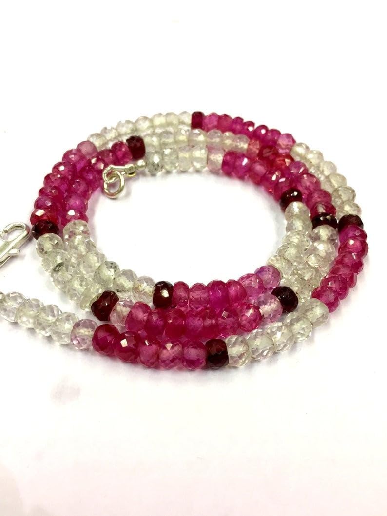 Perles rondes en corindon naturel de 6mm pour création de colliers artisanaux
