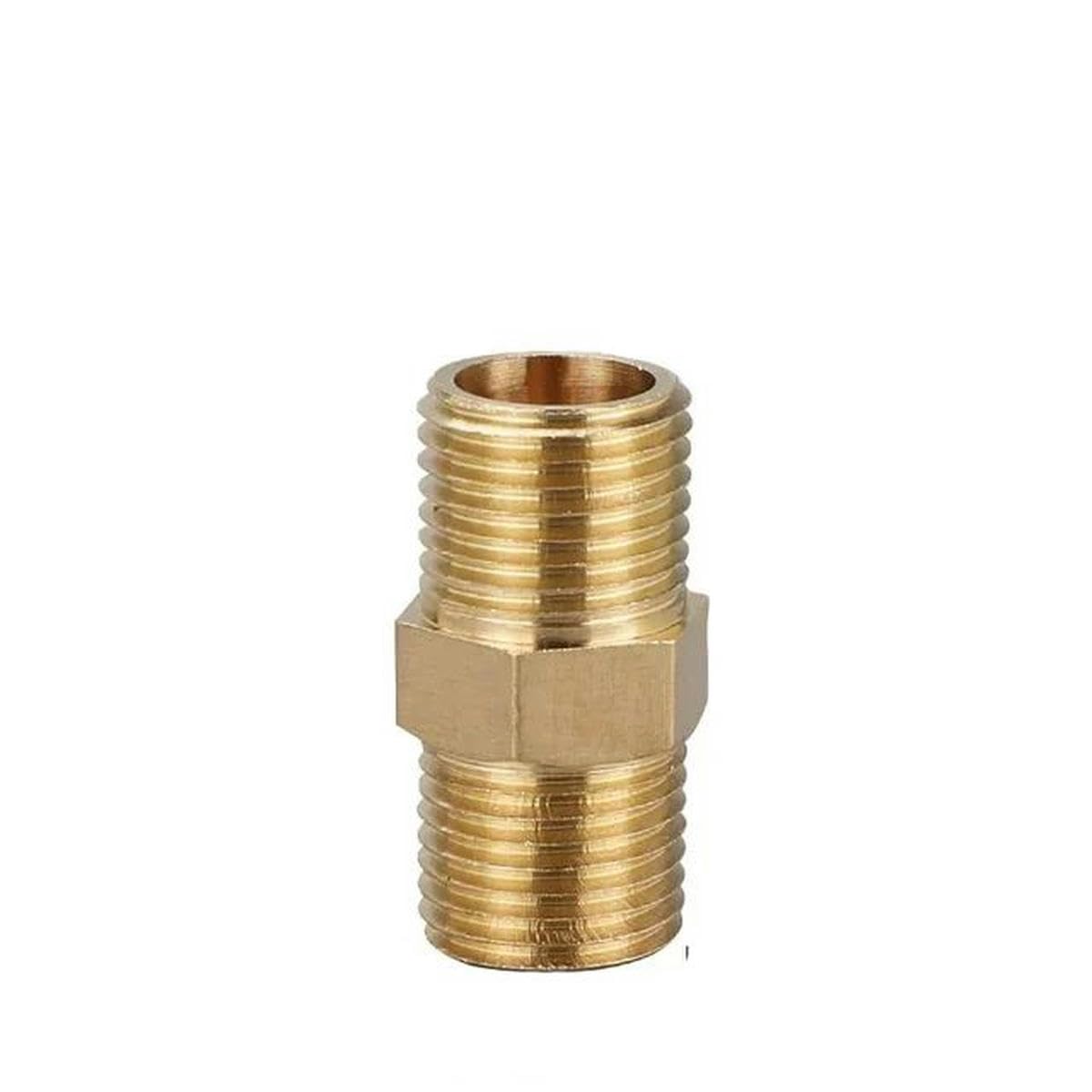 Tubería de latón Accesorio de pezón hexagonal 1/8" 1/4" 3/8" 1/2" 3/4" 1" Rosca macho Adaptador rápido Conector de acoplador para agua Aceite Gas-1l8 a 1l8-200 PCS