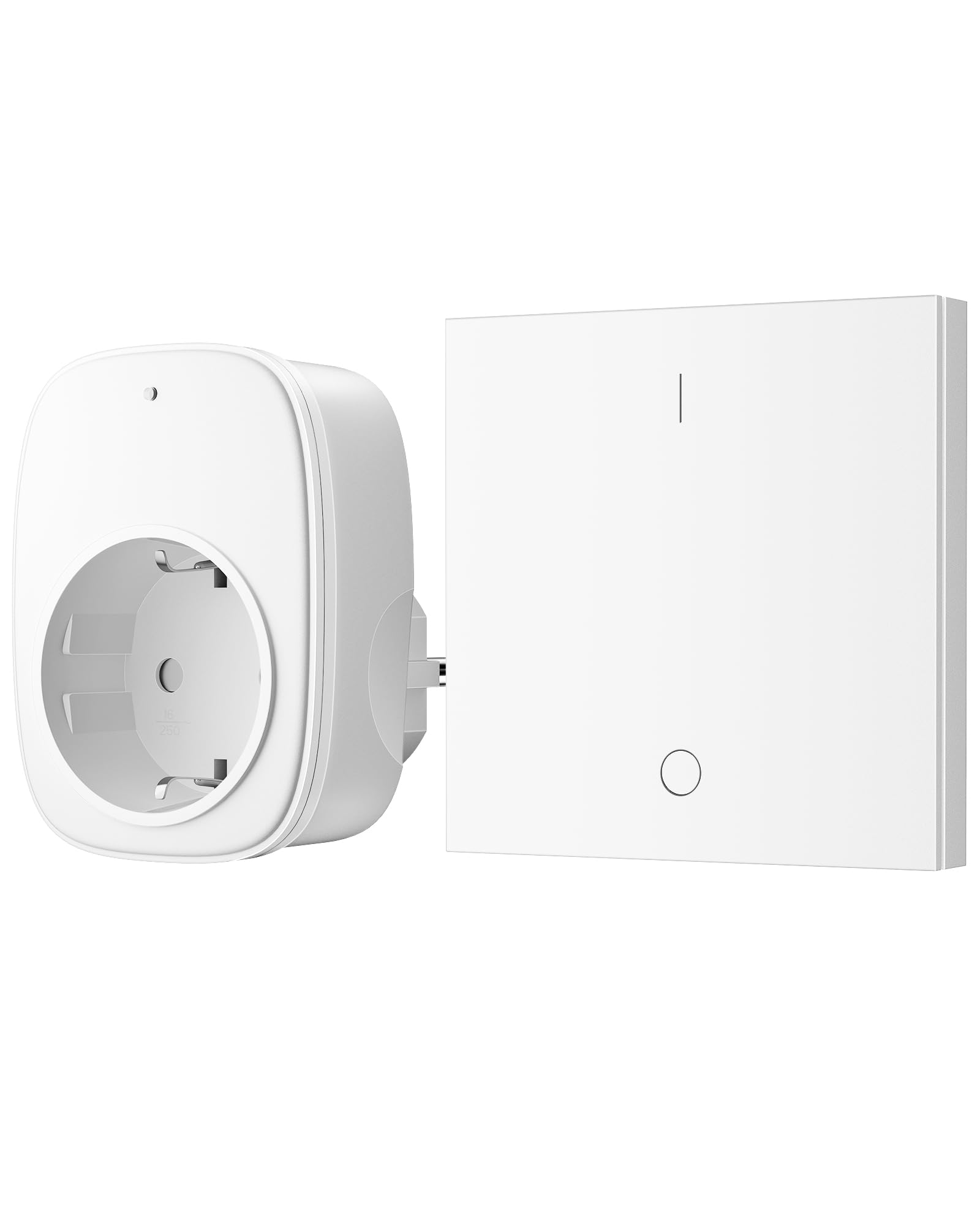 DEWENWILS Funksteckdosen mit Fernbedienung, Plug & Play, Vorkonfiguriert, 30 m Reichweite, flammhemmend, erweitebarer Funk-Lichtschalter mit Lernfunktion, 3680 W/16 A, Weiß