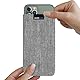 Adore June Business Tasche kompatibel mit iPhone 11 Pro Handytasche aus charakteristischem Fischgrat Stoff - Display Reinigungs-Effekt