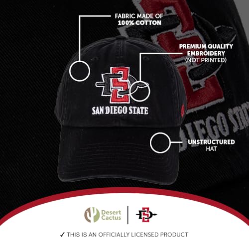 Gorra bordada ajustable San Diego State University miniatura 4
