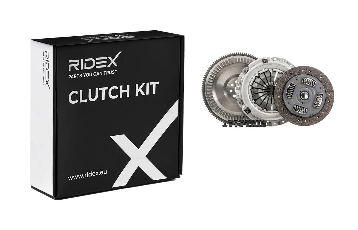 RIDEX 479C0161 Kit de embrague con placa de apriete de embrague sin desembrague central con volante motor con plato de embrague Compatible con FORD Focus Mk2 Familiar DA, FFS, DS