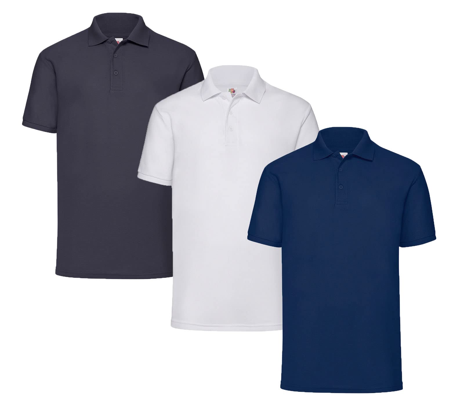 Fruit of the Loom Men's Polo Shirt (Pack of 3), L