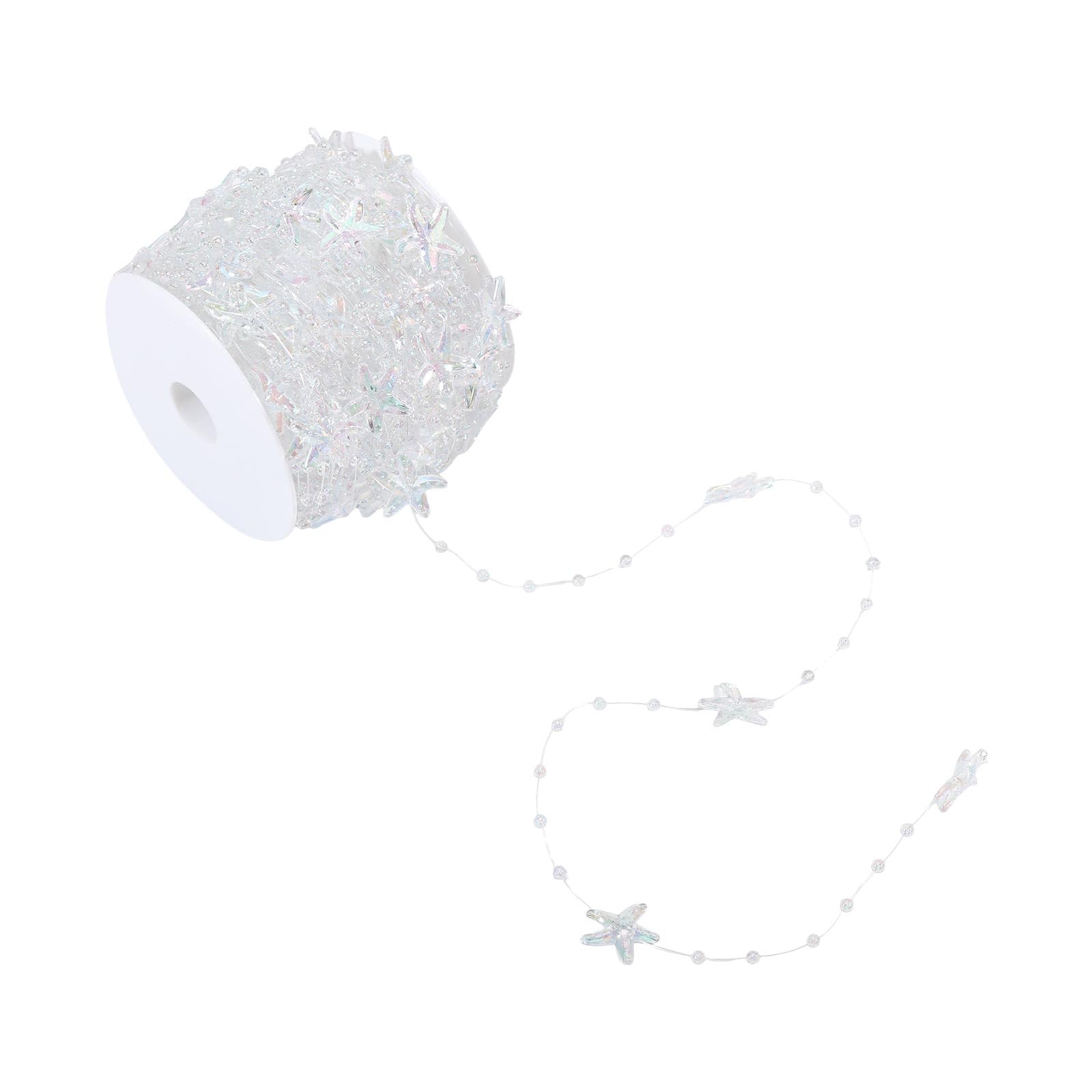 Perles de cristal en étoile de mer de 20 m au design transparent