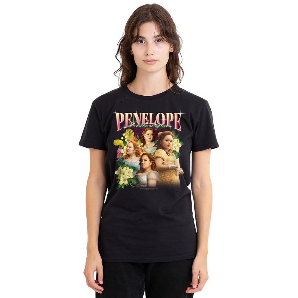 Bridgerton - Penelope Featherington Vintage Ladies T Shirt, Black, XX-Large