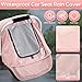 Baby Car Seat Cover, Waterproof Carseat Cover with EVA Transparent Window, Universal Car Seat Rain Cover with Storage Bag, Breathable Baby Carrier Cover for Cold Weather