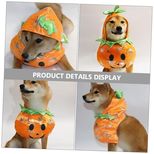 Disfraz de calabaza para perro Halloween talla 24x18cm miniatura 3