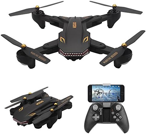 AMAZINGBUY - VISUO XS809S 2.0MP HD Wide Angle Camera Foldable SHARKS Drone Wifi FPV RC Quadcopter - 3.7V 1800mAh Up To 20 Minutes Long Fly Time Drone VISUO XS809HW XS809W XS809 [2019 Upgraded Version]