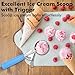 JUNADAEL J Ice Cream Scoop, Cookie Scoop Set, Incluede 1.2 OZ/ 2 OZ/ 4 OZ Scoop, Portion Control For Cookie Dough, Ice Cream, Cupcake, Muffin, Mashed Potatoes, Side Dish, Pancake