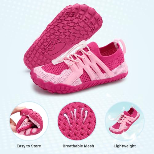 Image of Stelle Water Shoes for Kids Adjustable Laces | Quick Dry Barefoot Non-Slip Shoes with a Roomy Toe Box for Boys and Girls,Beach,Hiking,Toddler to Big Kid