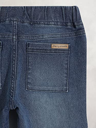 Image of Cherry Crumble Blue Washing Effect Denim Casual Wear Regular Fit Summer Trouser for Boys