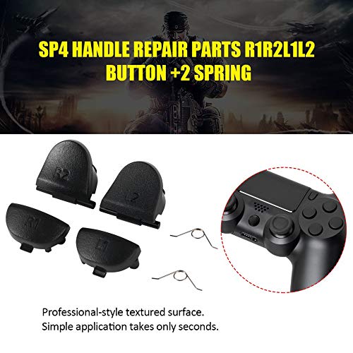 6 PCS Gamepad Repair Parts Replace Buttons R1 L1 R2 L2 Triggers for Dualshock 4 for PS4 Controller Electronic Accessories