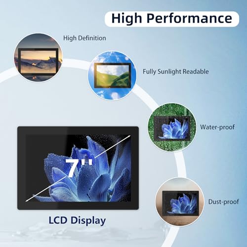 Image of 7 inch Industrial Touchscreen Panel PC,10 Point Capacitive Touch Screen Computer,IP65 Ultra-Thin Industrial Monitor,for Factory,Automation,Kiosk,Small Business(I3-7100U,8GB RAM 256G SSD)