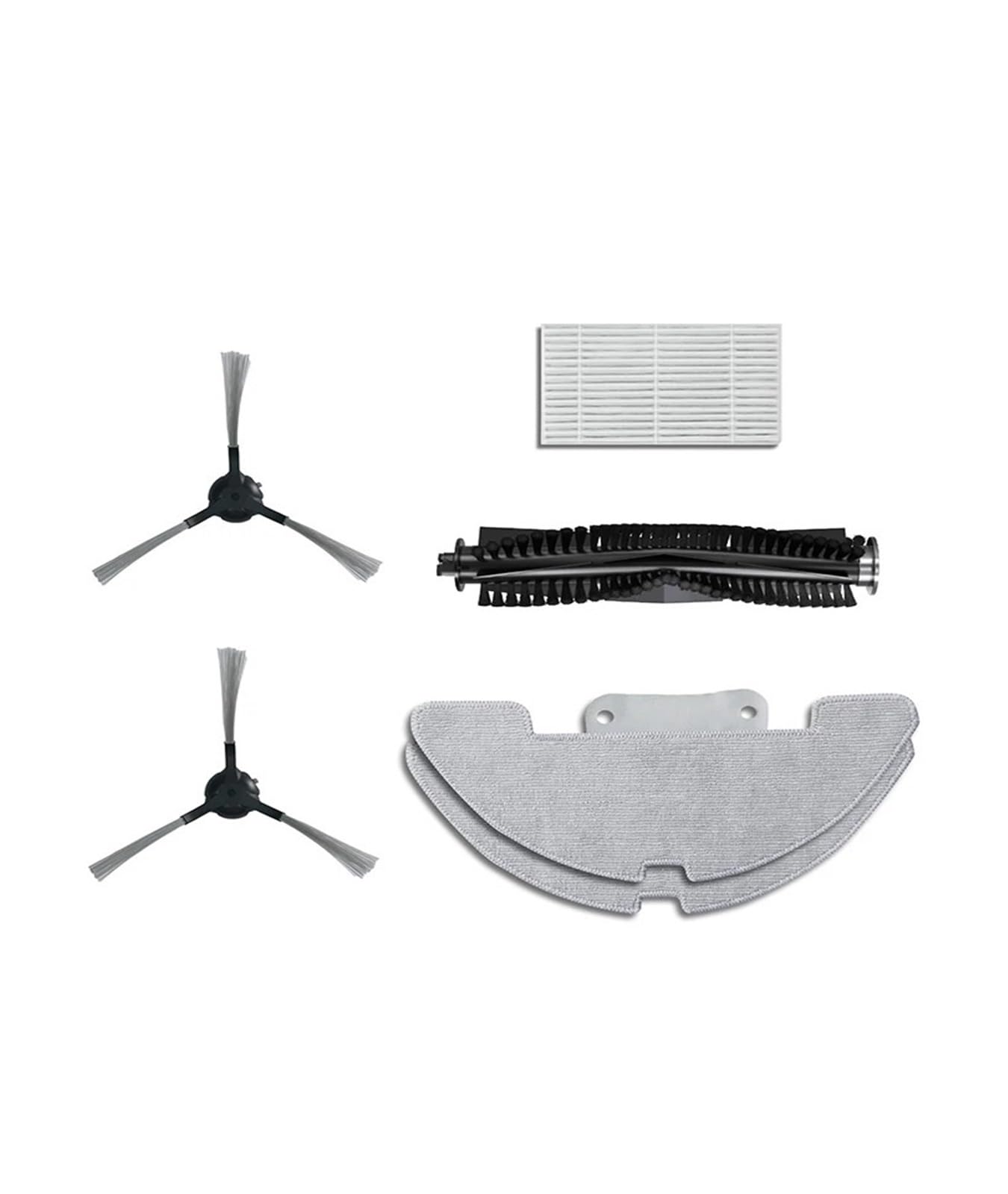 Zvvoedmr For P10 Compatible For Laresar，P10/ Compatible For Airzeen ，J10 Robot Vacuum Replacement Kit - Side Brushes, Main Brush, Hepa Filter ，Mop Pads For Full - Cycle Cleaning
