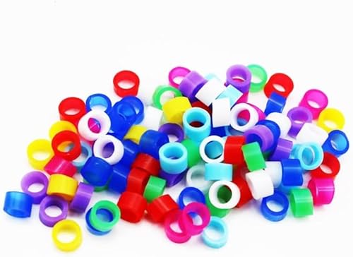 fpigeon 200 pcs Bird Ring Leg Bands for Parrot Finch Canary Gouldian Diameter 3mm 4mm 5mm Bird Foot Ring Color Random delivery (5mm)