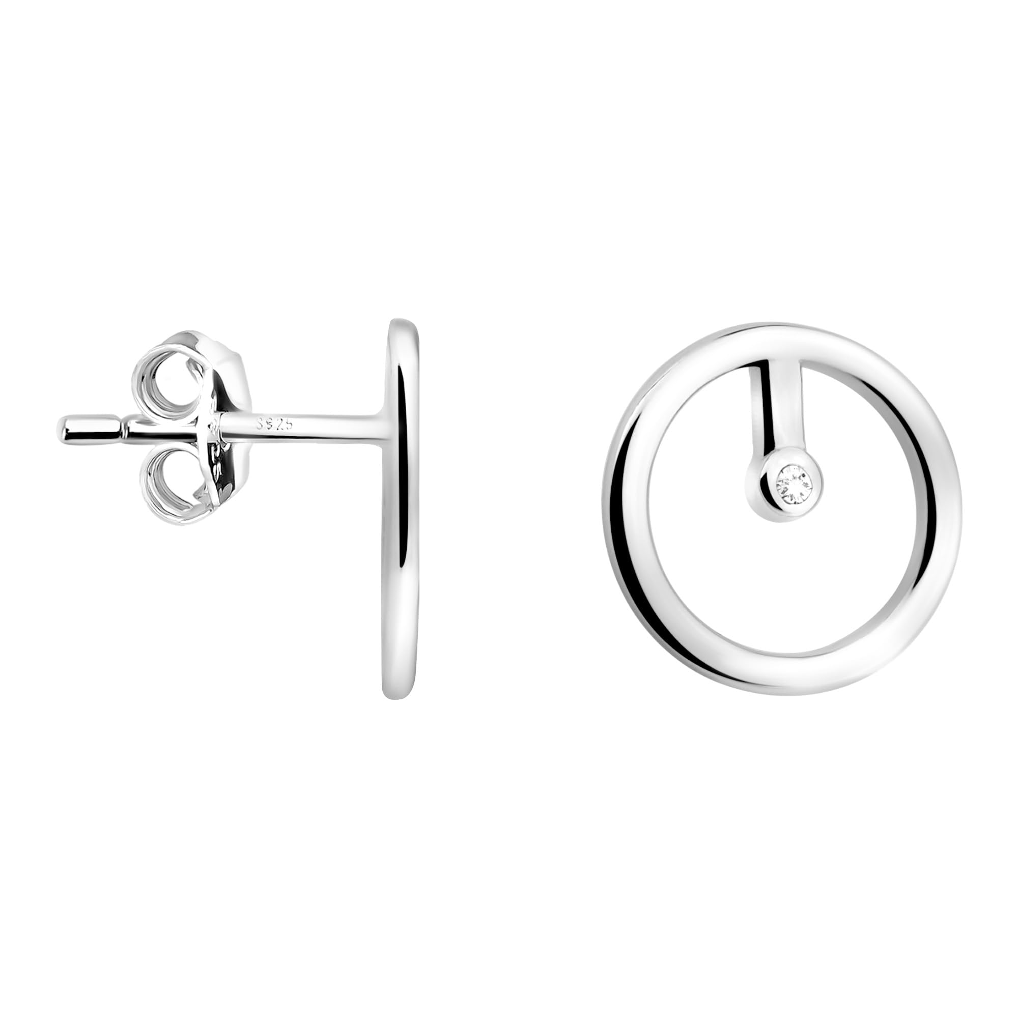Pendientes Sofía Plata, Circonitas, Elegancia Pendientes Sofía Plata, Circonitas, Elegancia