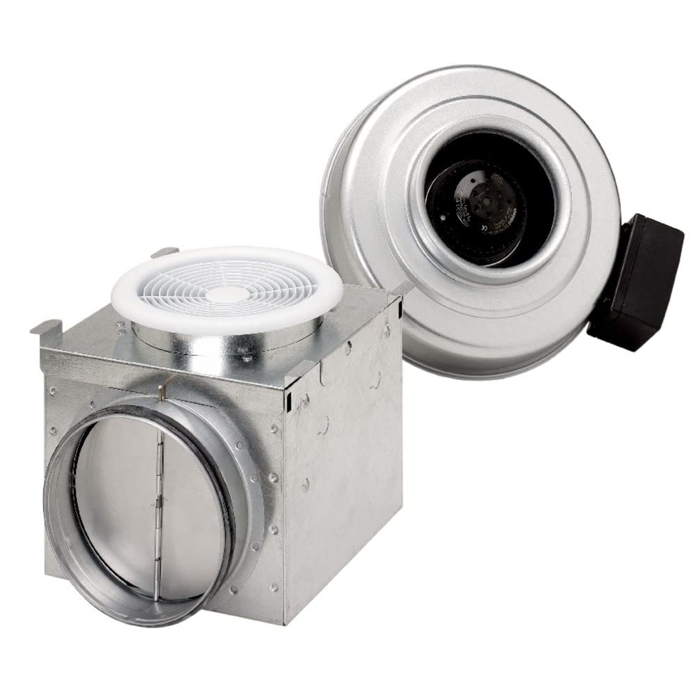 Fantech - 40571 PB190 Series Small 7 Grille Width 12, Height 11, Depth 23, USA, Inline Bath Fan Kit, Low Noise (Low Sone), 190 CFM, Remote Mount Fan, Small 7 Grille