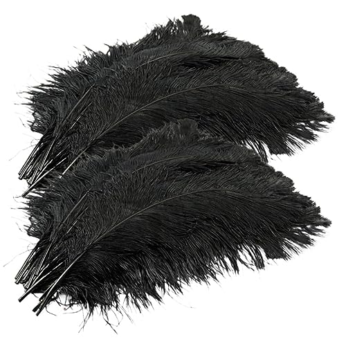 Plumes noires naturelles pour décoration de mariage chic et grand arrangement de vase TEHAUX