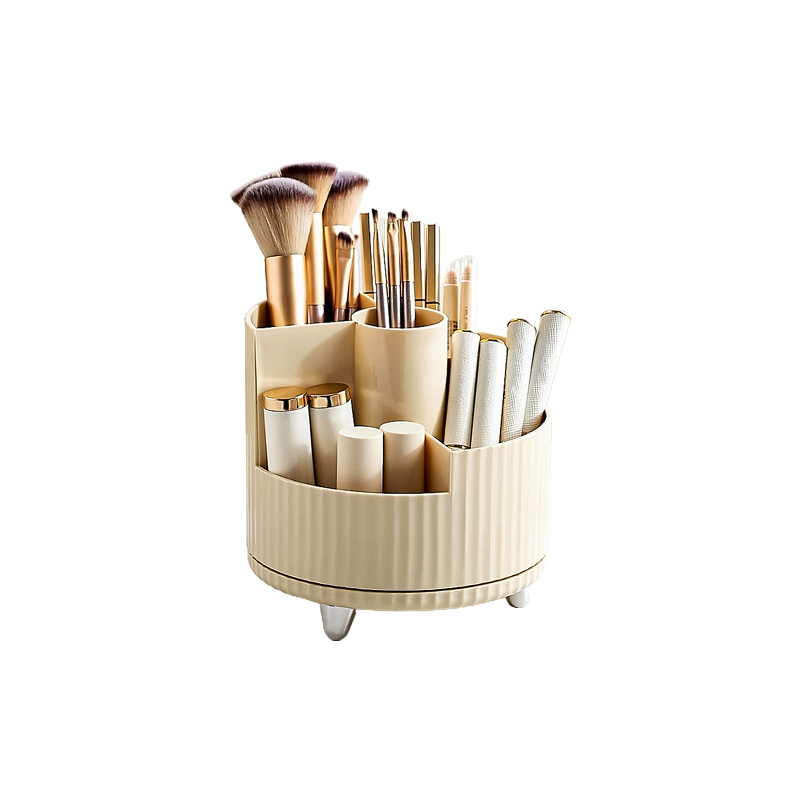 YROHGKPN Desktop Cosmetic Storage Box Rotatable Eyeshadow Brush Lipsticks Multifunction Women Teenager Makeup Shelf Makeup Organizer