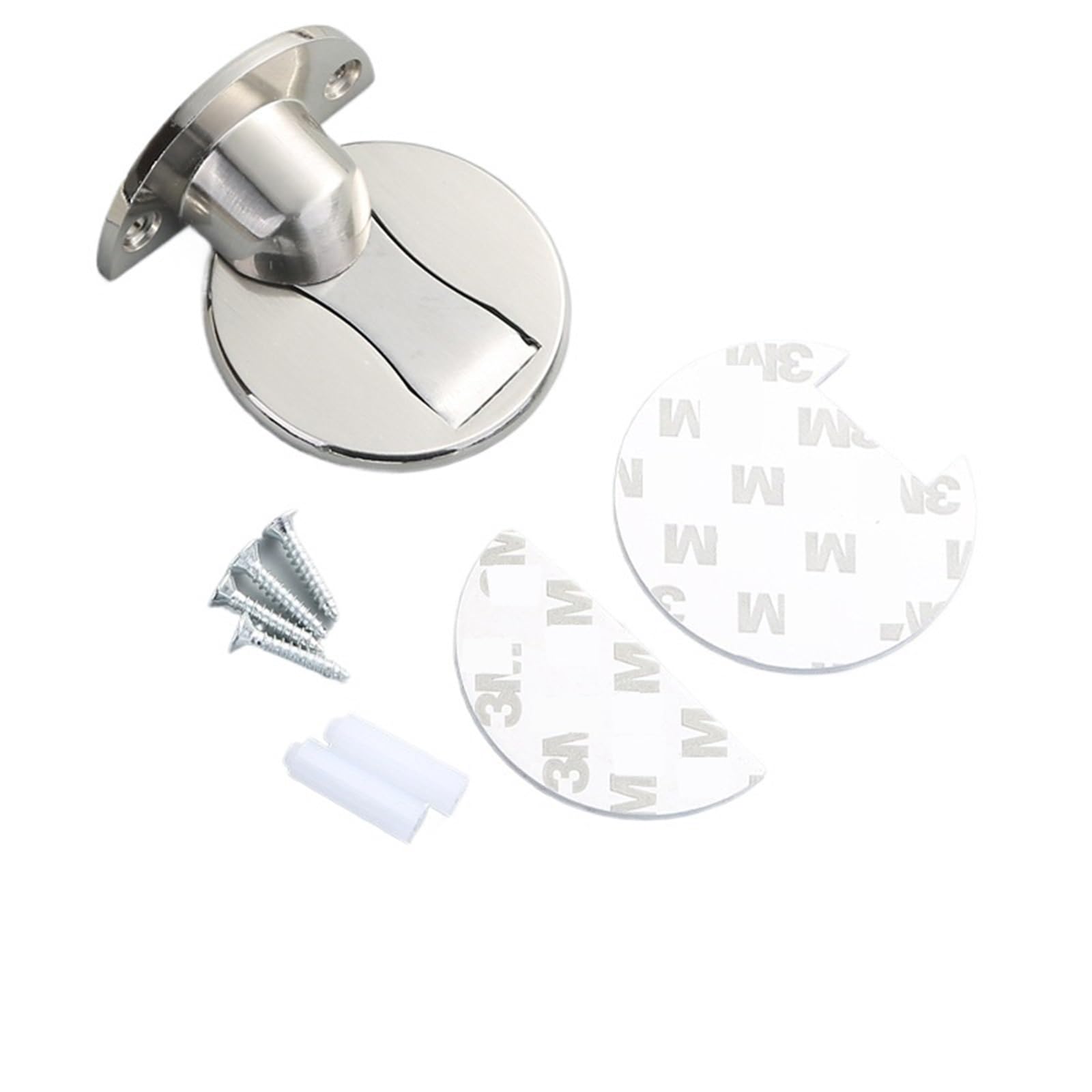 Xctdsvah Normal-Silver Door Stop Adjustable Door Stop Punch-Free Magnetic Anti-Collision Holder Hidden Hardware(Normal-Silver)