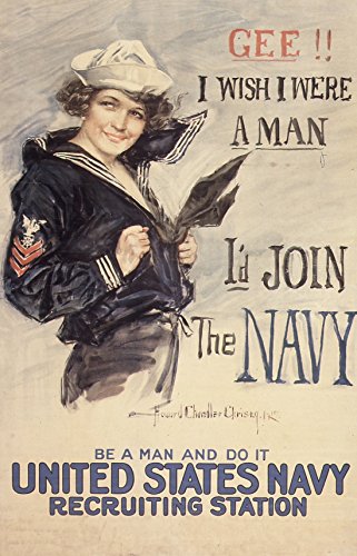 Posterazzi Gee I Wish I Were A Man Howard Chandler Christy 1917 Poster Print, (8 x 10)