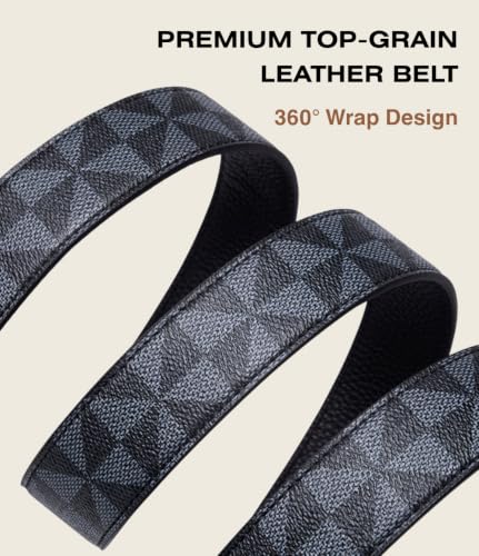 Image of Mens Ratchet Belts Designer Belt Men Automatic Buckle Gift Box