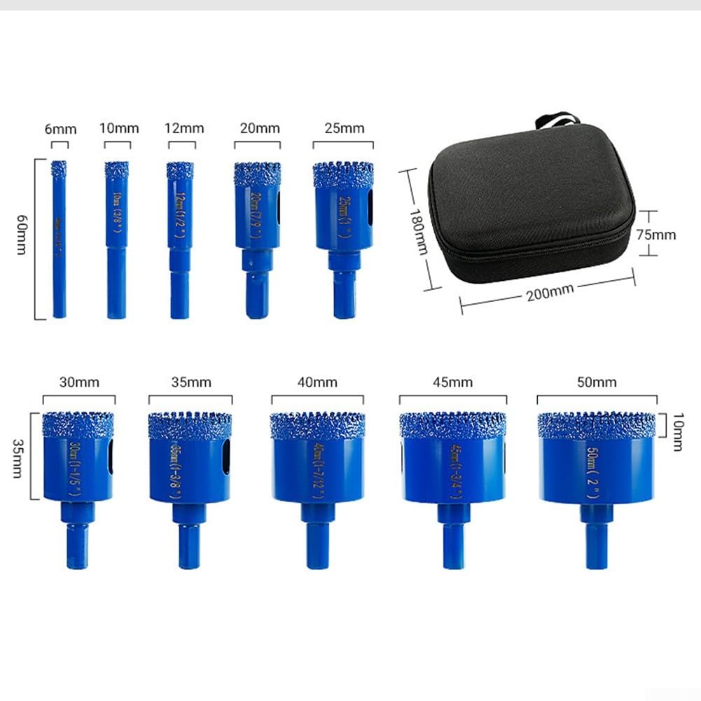 Set di 10 pezzi per trapano elettrico, legno, plastica, metallo, per fai da te, lavori di bricolage, lavori di perforazione