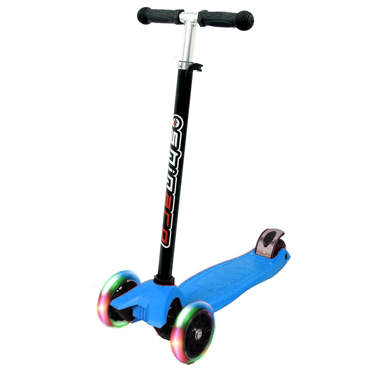 Shinaro Maxi Scooter a 3 ruote illuminato blu