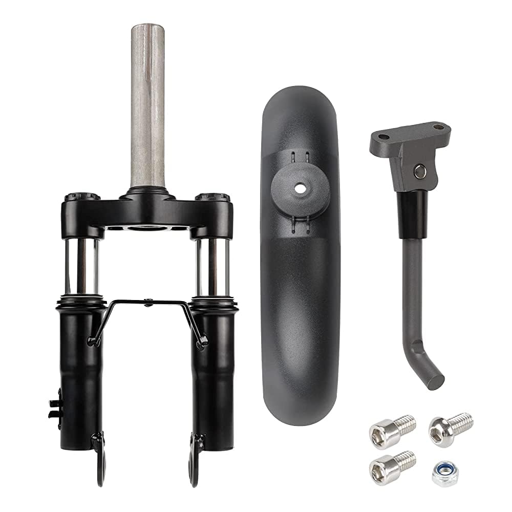 Amortisseur de Suspension Avant Fourche pour Xiaomi M365/Pro/Pro2/1S kit de Suspension Avant + Garde-Boue Avant + Support de Pied pour Electrique Trottinette Accessoire