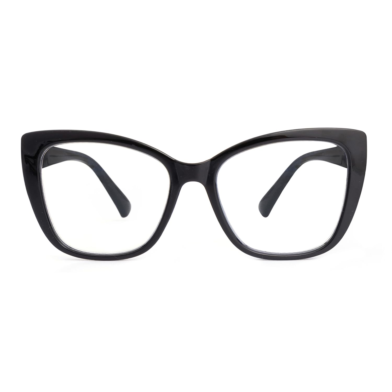 SKYWAY Occhiali da Lettura per Donna,Occhiali da Computer Oversize alla Moda con Blocco Luce Blu,Montatura Quadrata a Occhio di Gatto con Cerniera a Molla