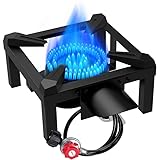 Llamaviva Propane Burner, High Pressure 100,000 BTUs Single Gas Stove with Water Bag& 4.1ft Adjustable Hose with Regulator,Propane Stove for Outdoor Cooking, Seafood Boil,Turkey Fry