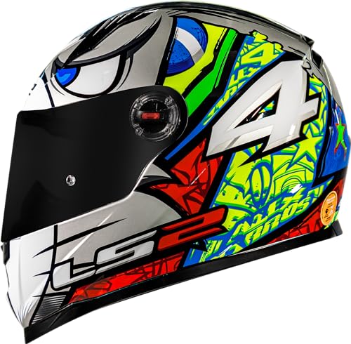 Capacete Masculino Ls2 Ff358 Alex Barros Prata Fechado Moto (58)