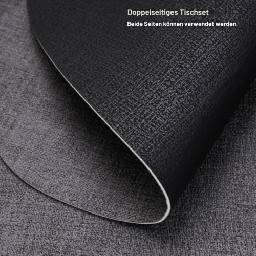 Chitomars Tischsets Leder und Untersetzer, Platzset Rund doppelseitig – Ansicht 2