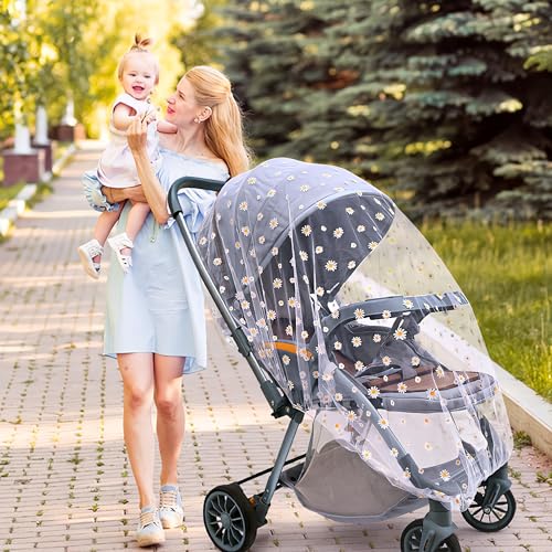 image for Sysmie Baby Stroller Mosquito Net (2 Pack) - Durable Mesh Protection f