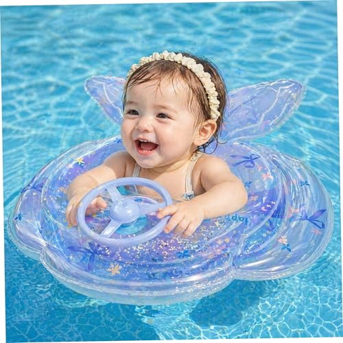 Flotteur de natation pour bébé bleu 6-12 mois bouée gonflable papillon avec siège - 2