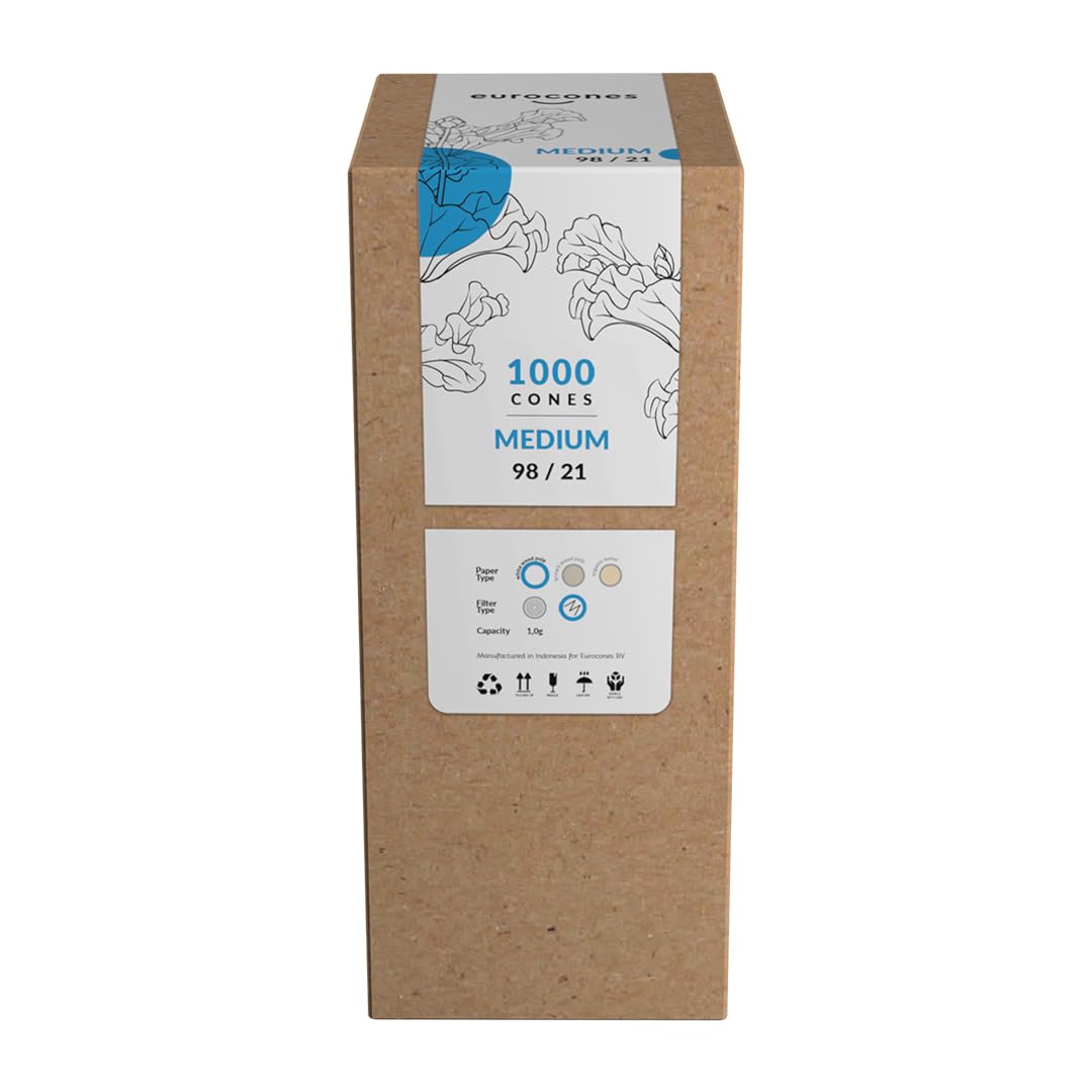 Pre-Roll Conos 98/21 Bulk Box 1000 pcs White
