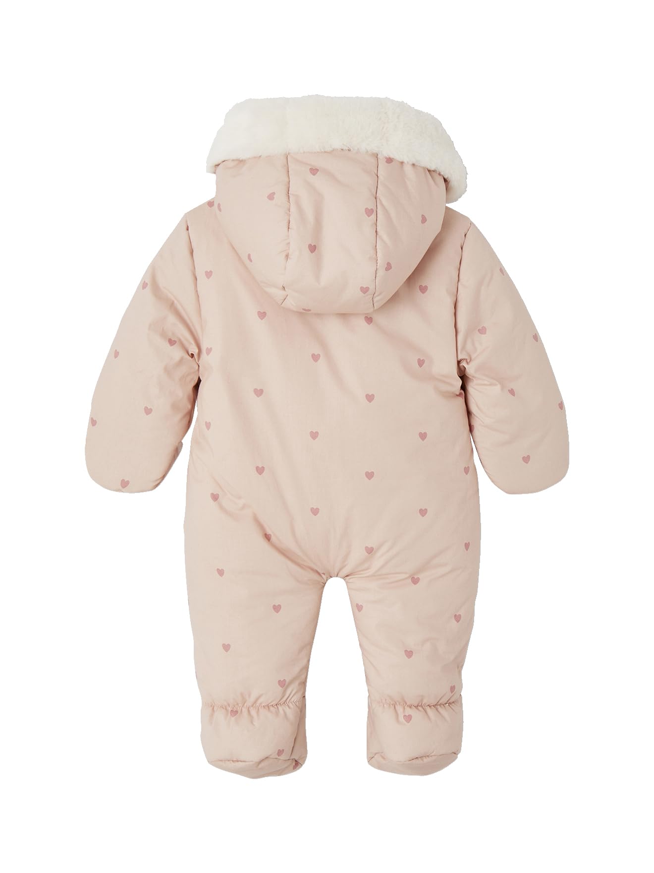 VERTBAUDET Combi-pilote imprimée coeurs bébé doublée imitation fourrure
