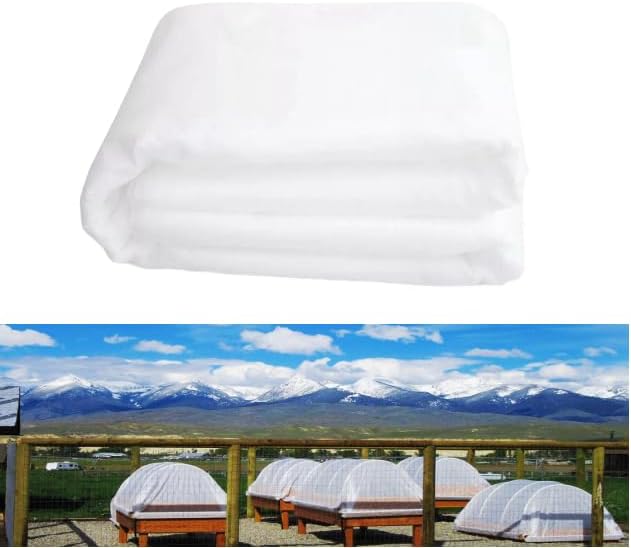 Miniatura 1 de Cubiertas para plantas, 5 x 60 pies, 0.9 onzas, anticongelante, para invierno, para invierno, reutilizable, flotante, para jardín