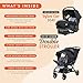 Baby Trend Double Stroller with 2 EZ-Lift Plus Infant Car Seats, Sit N' Stand, Stormy - Portable and Lightweight Stroller Duo and Car Seat Travel System Tandem