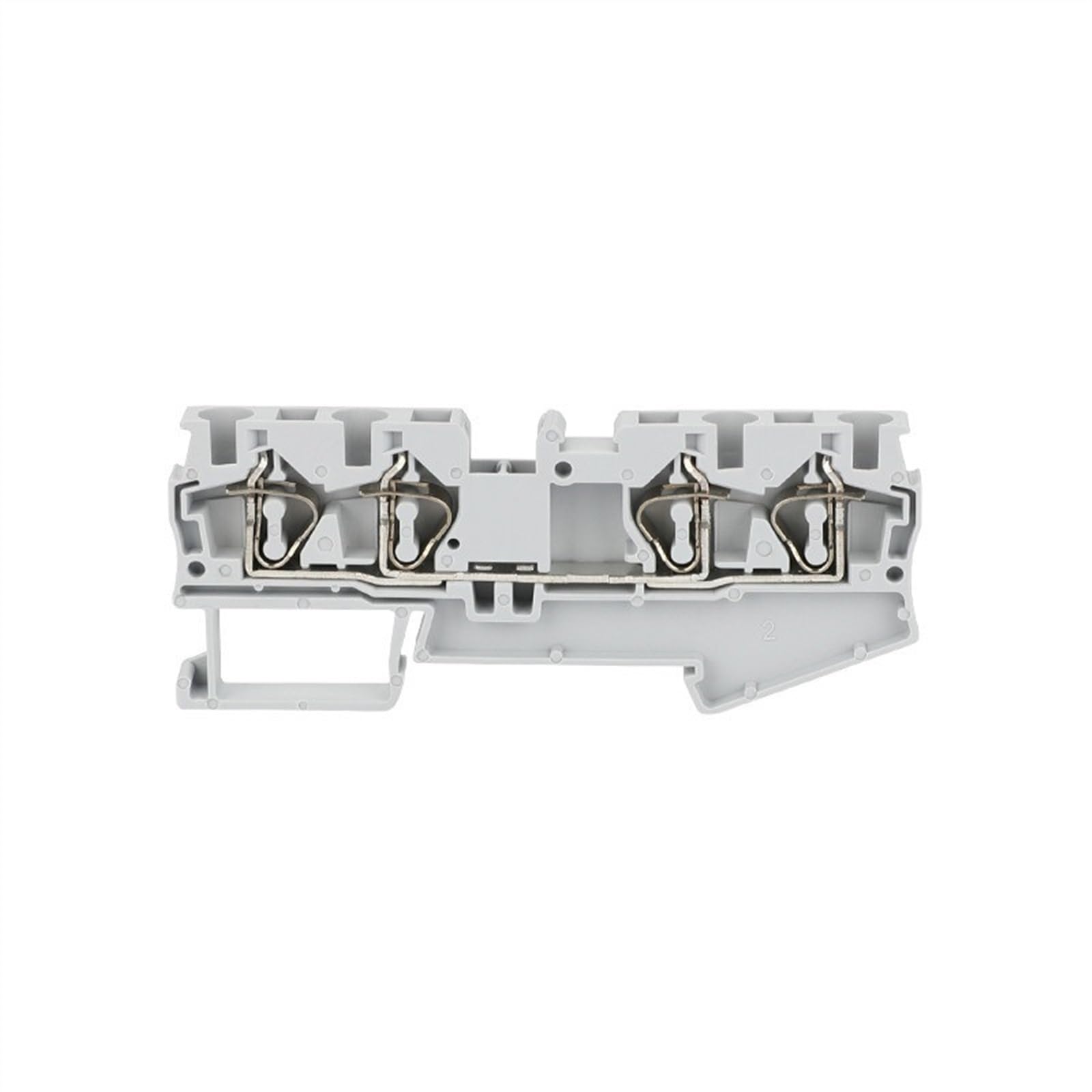 Cable Termin ST4-QU 10 Uds. Jaula de resorte 4 conductores enchufe ST 4 QUATTRO 4mm2 conector eléctrico bloque de terminales de carril Din(Grey)