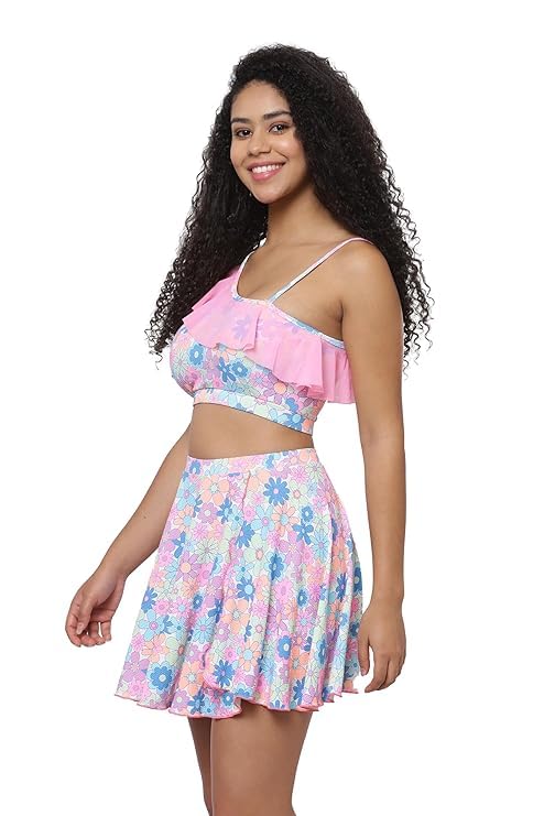 Pink Floral Printed Swim Bottom-image-22